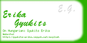 erika gyukits business card